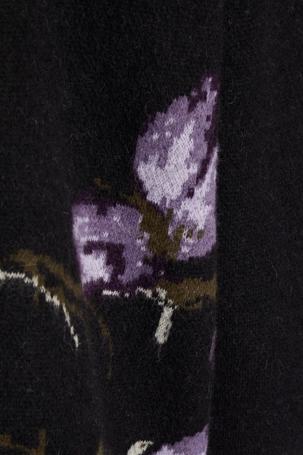 VINCE. Cardigan aus gebürstetem Jacquard-Strick