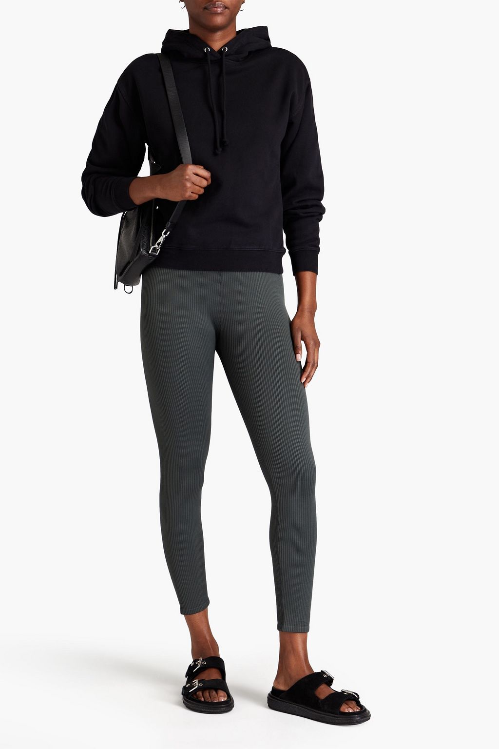 GOOD AMERICAN French cottonterry hoodie THE