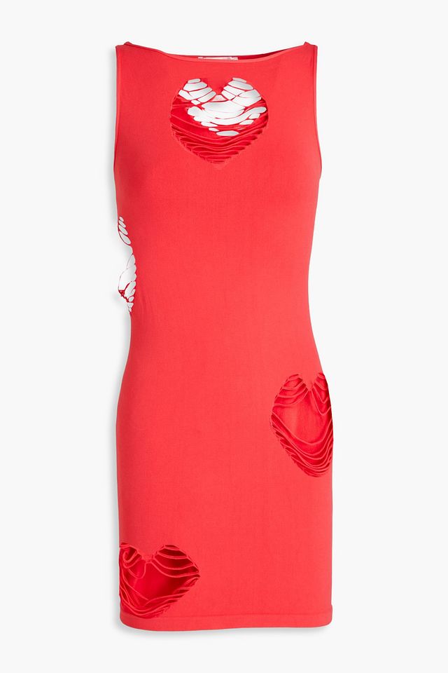 Cutout stretch-jersey mini dress