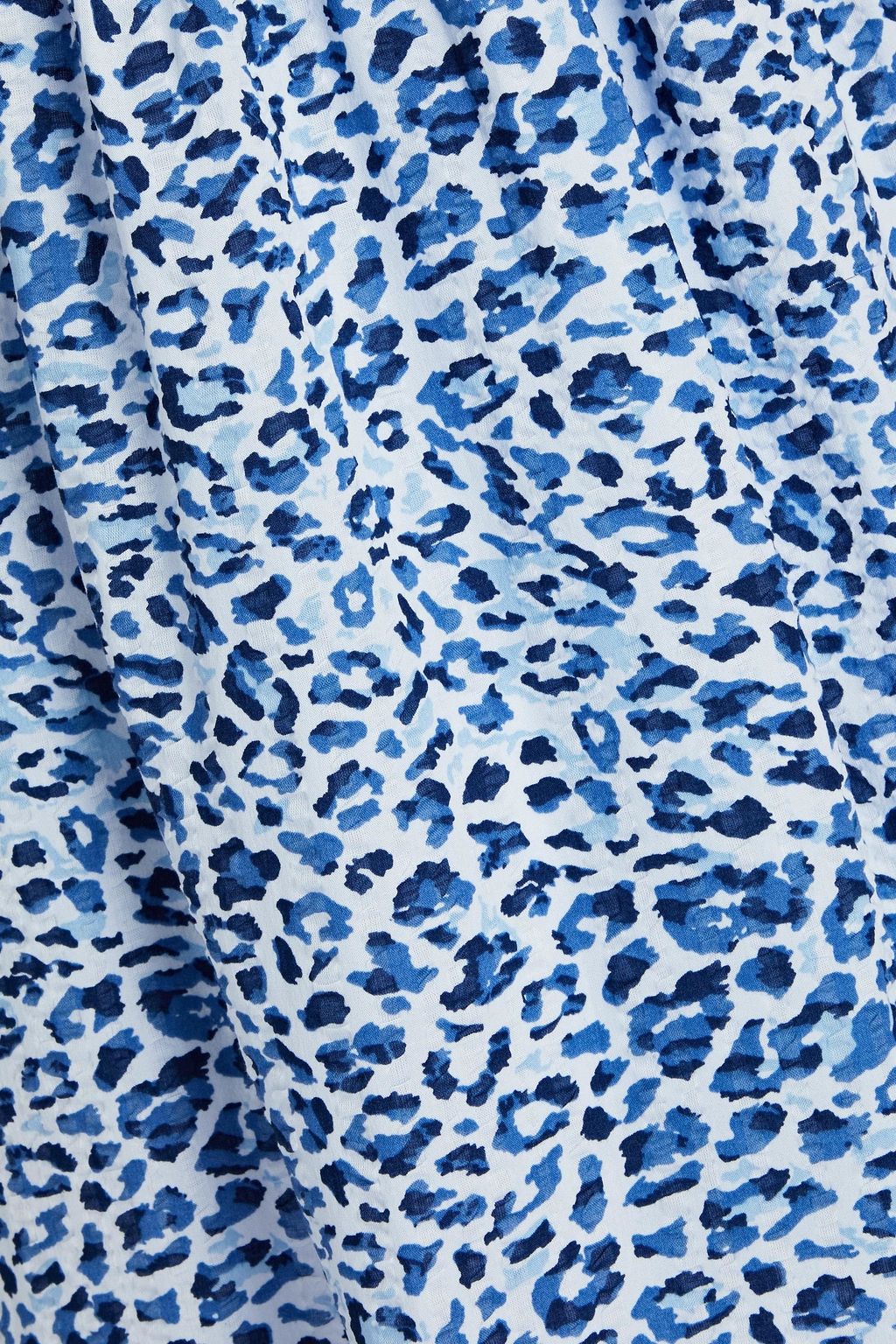 BAUM UND PFERDGARTEN Adianna leopard-print cotton-seersucker midi dress