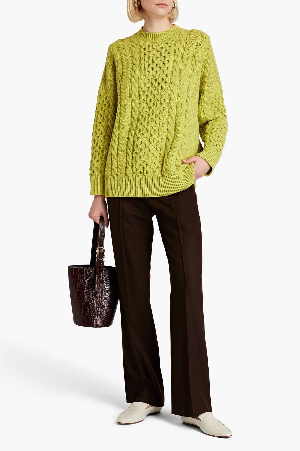 &DAUGHTER Ina cable-knit wool sweater