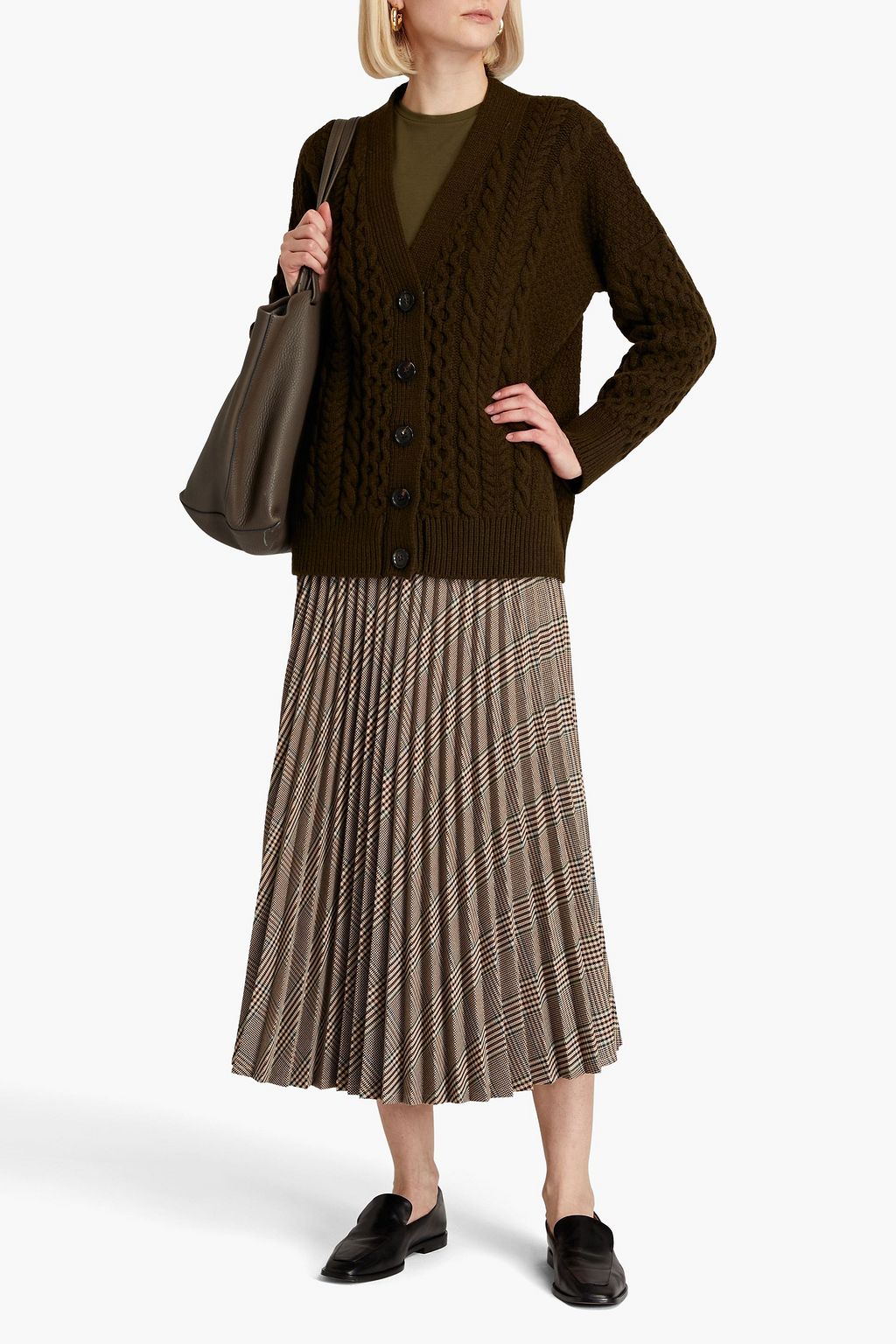 &DAUGHTER Lena cable-knit wool cardigan