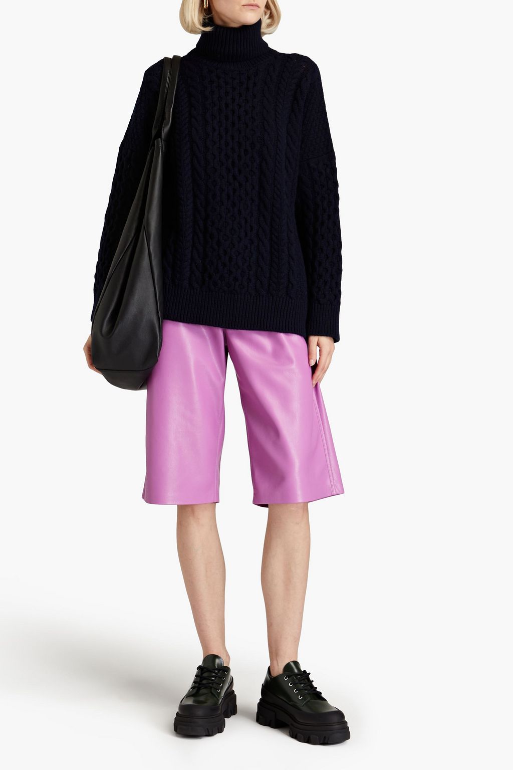 &DAUGHTER Annis cable-knit wool turtleneck sweater