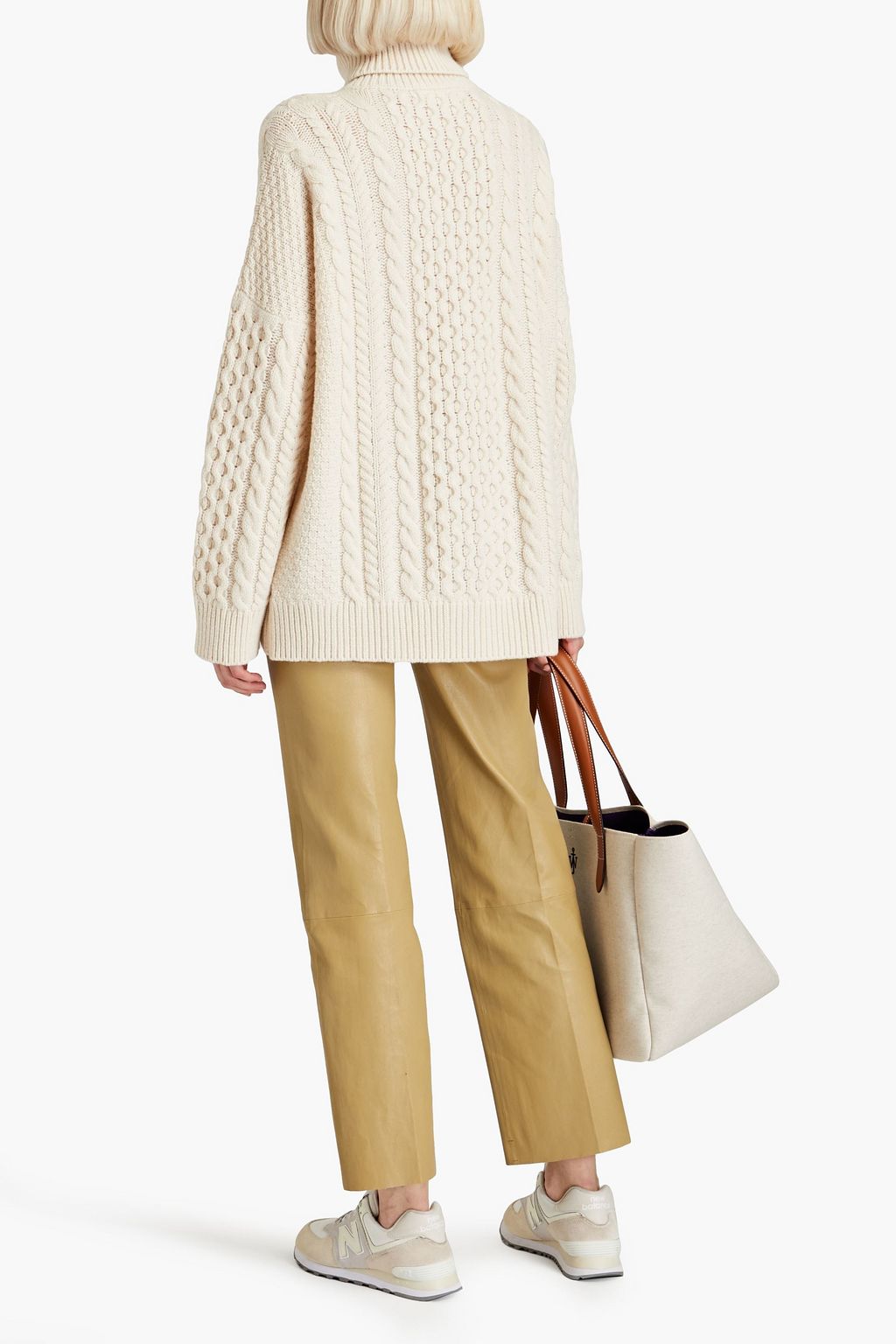 &DAUGHTER Annis cable-knit wool turtleneck sweater