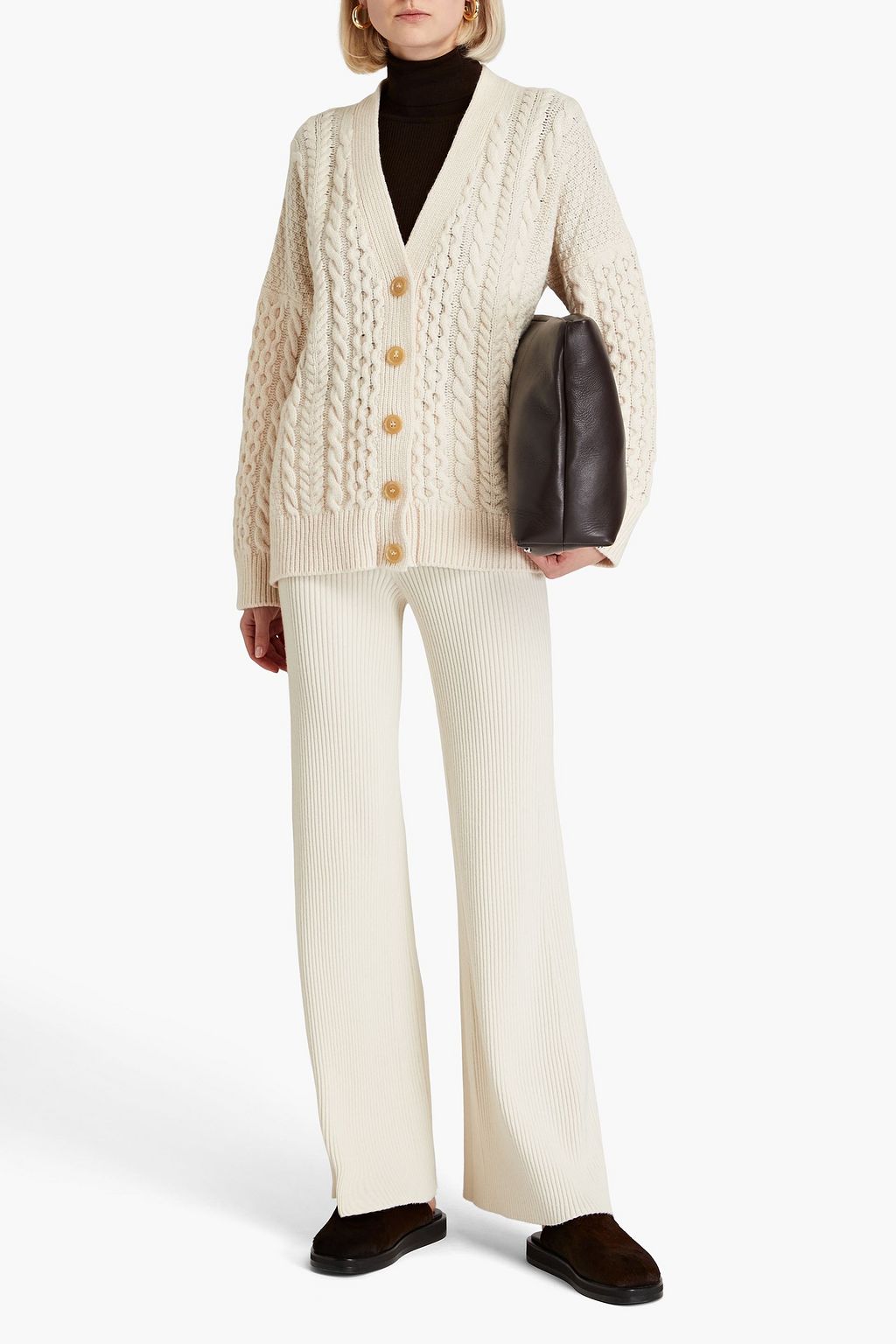 &DAUGHTER Lena cable-knit wool cardigan