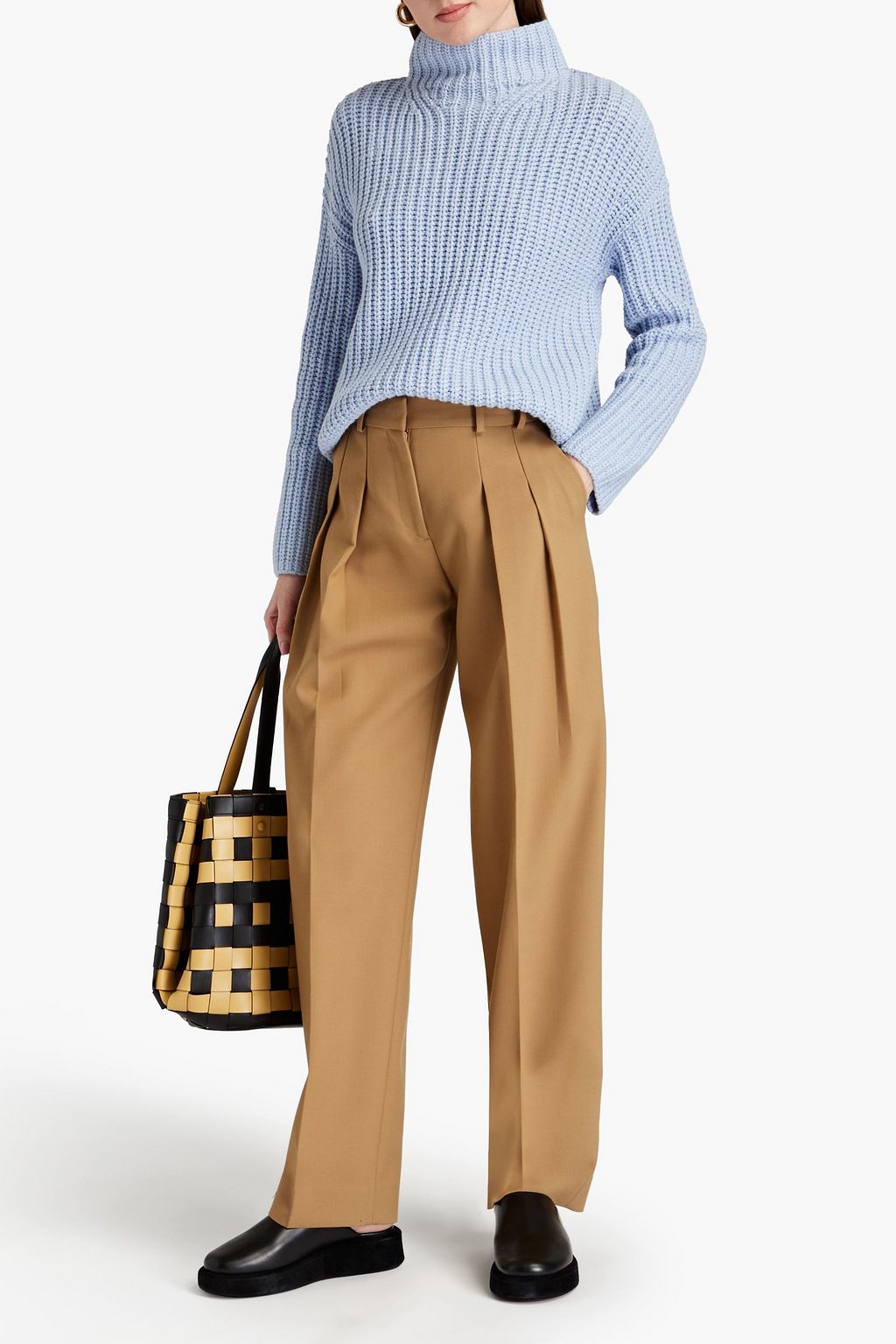 VINCE. Lofty ribbed-knit turtleneck sweater