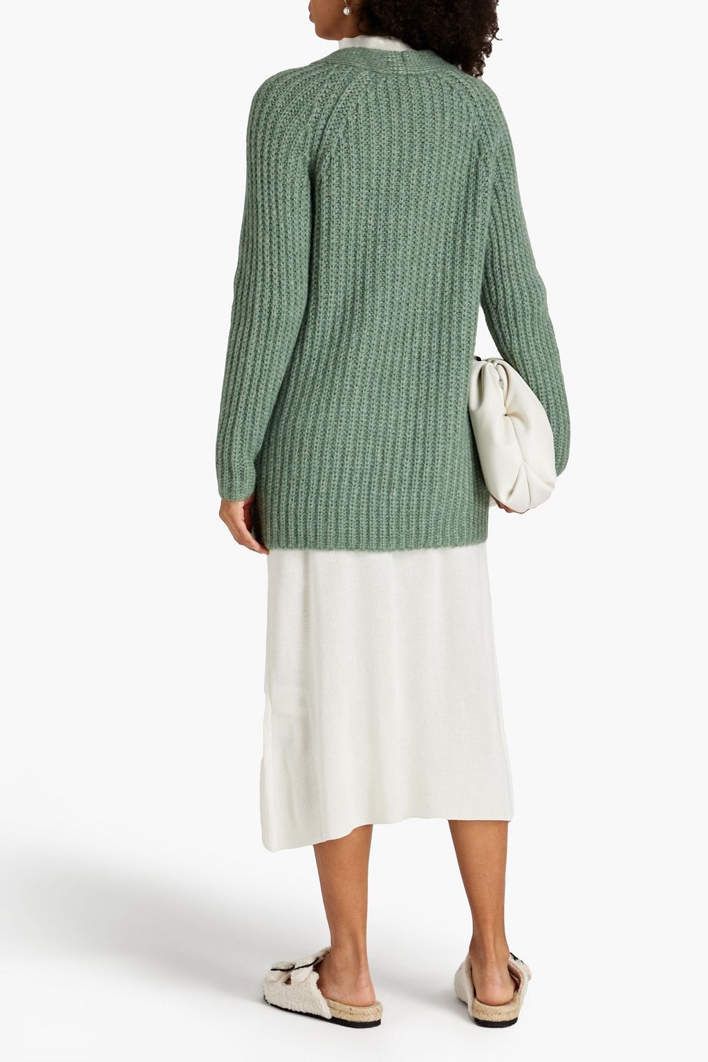 VINCE. Ribbed alpaca-blend cardigan