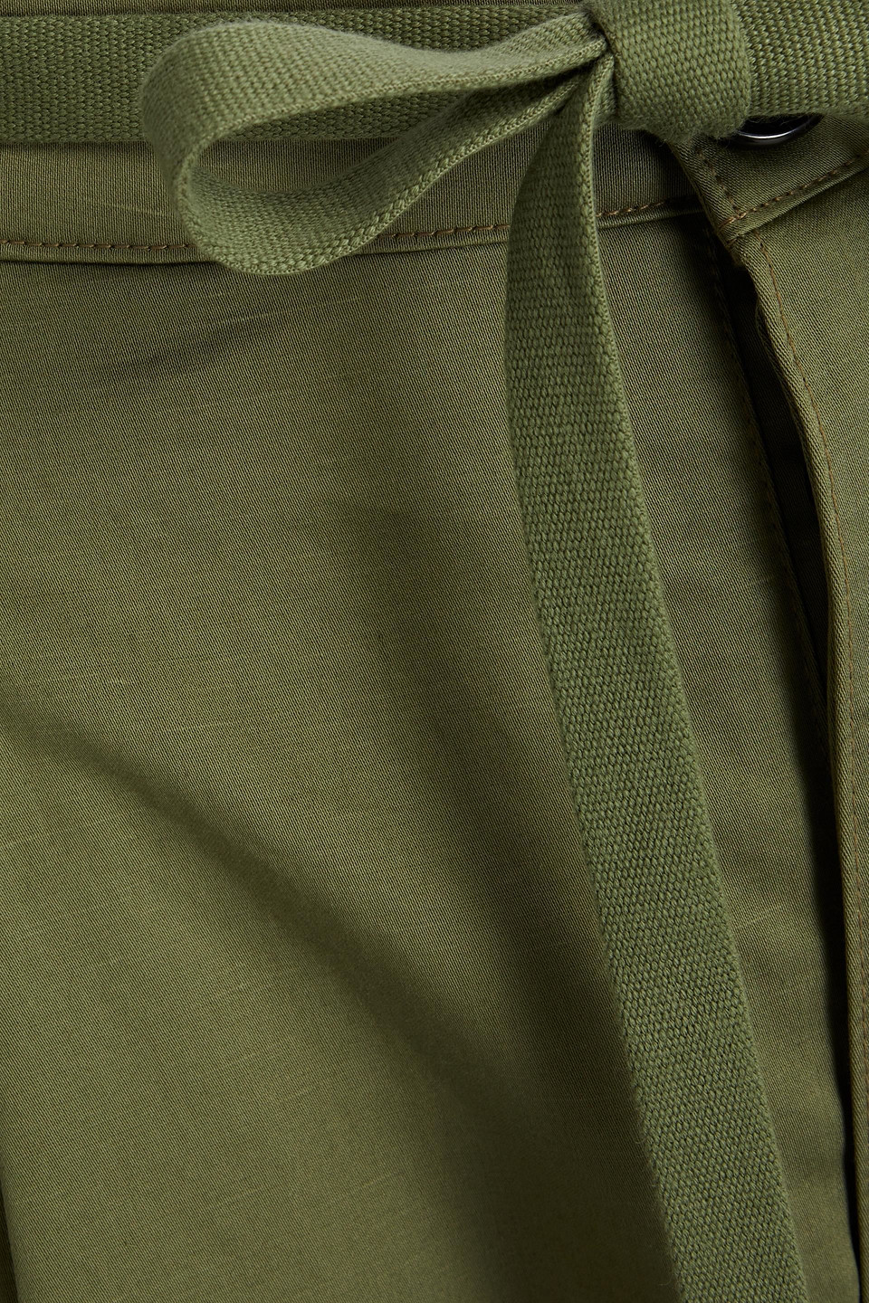 A.L.C ALMA PLEATED COTTON AND LINEN-BLEND TAPERED PANTS