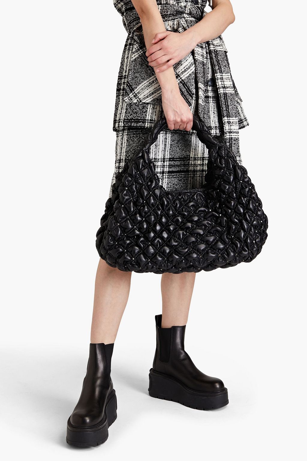 VALENTINO GARAVANI Rockstud Spike quilted leather tote