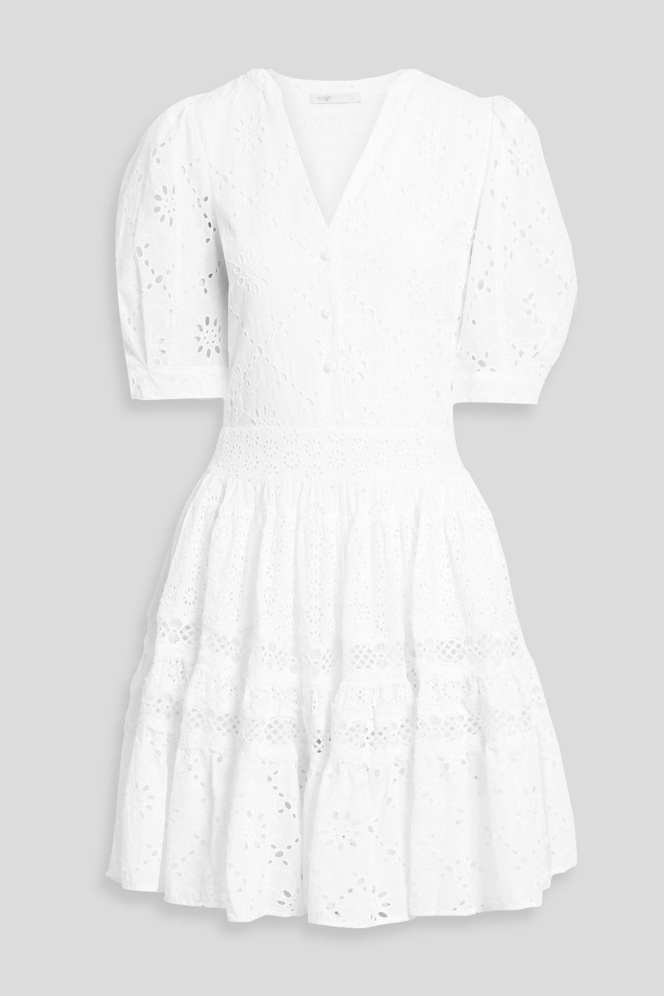 MAJE Broderie anglaise cotton mini dress THE