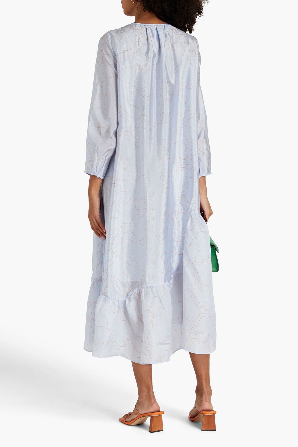 BAUM UND PFERDGARTEN Ansa gathered taffeta midi dress