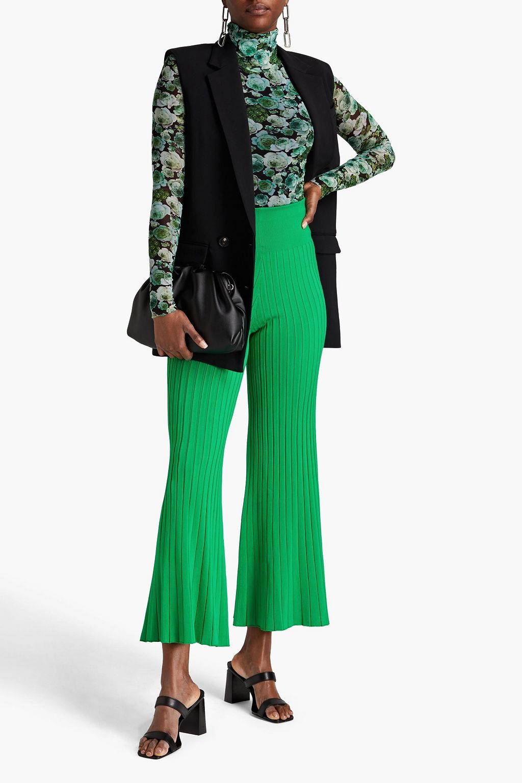 A.L.C. Astrid ribbed-knit flared pants