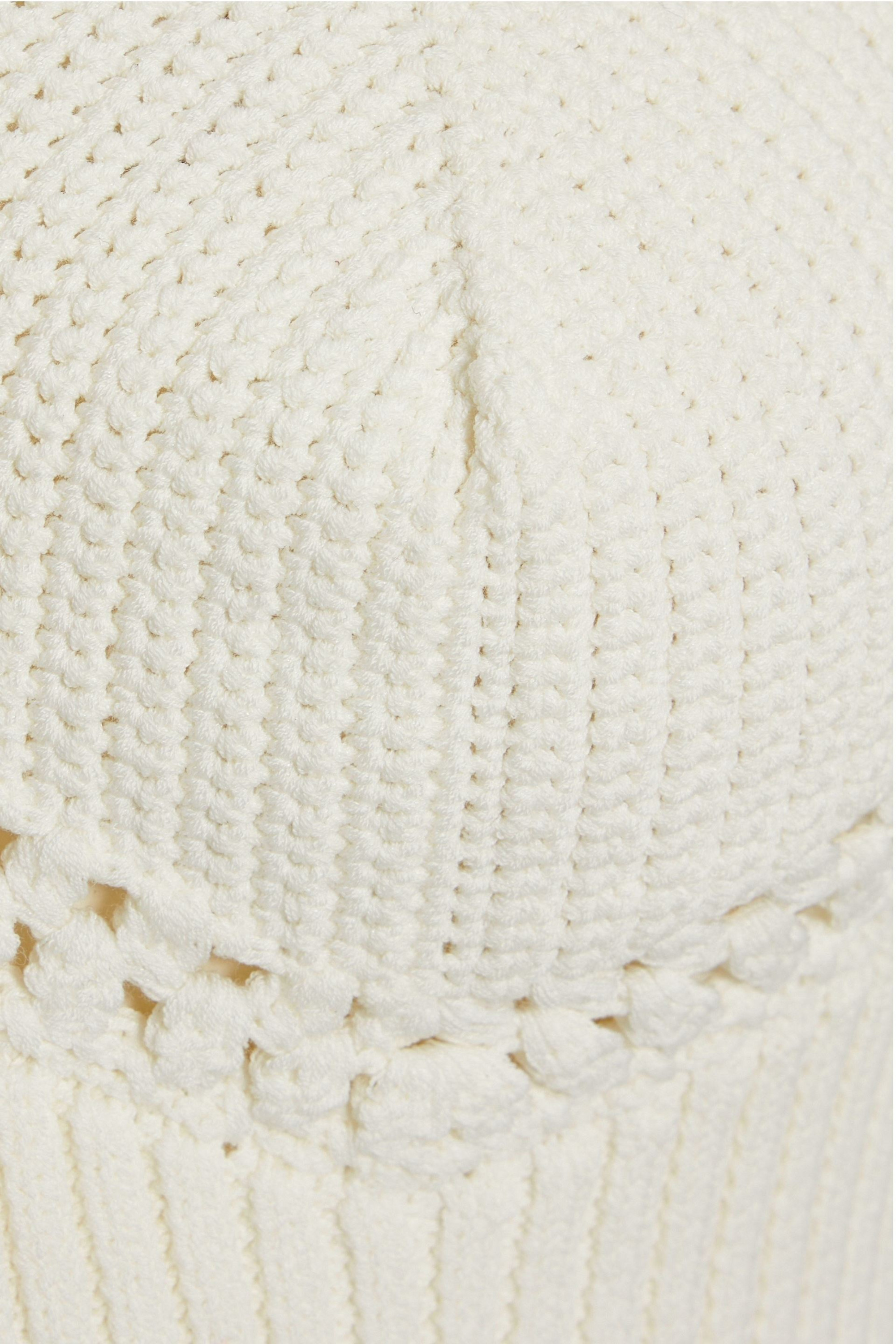 DEREK LAM 10 CROSBY Sia crochet-trimmed ribbed cotton-blend top thumbnail