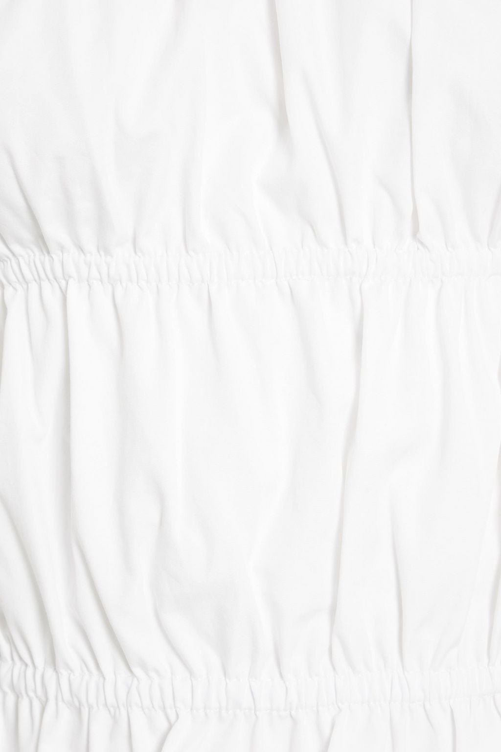 DEREK LAM 10 CROSBY 오픈 백 루쉬 디테일 코튼 포플린 탑