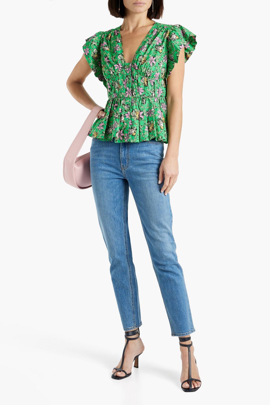 DEREK LAM 10 CROSBY Kate cropped mid-rise straight-leg jeans