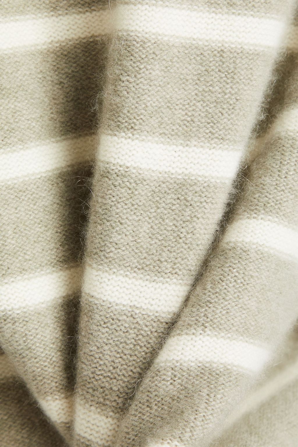 VINCE. Striped cashmere turtleneck sweater