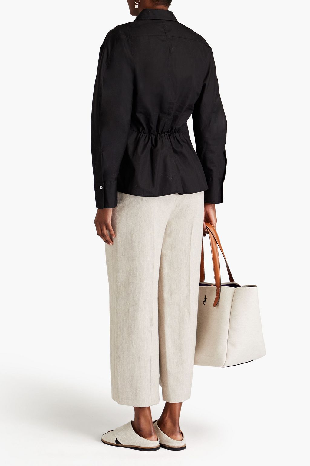 VINCE. Sculpted cotton-poplin shirt