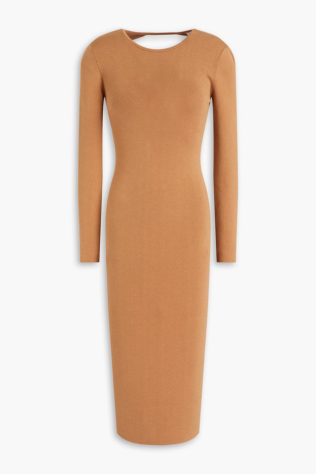 Conley cutout stretch-knit cotton-blend midi dress