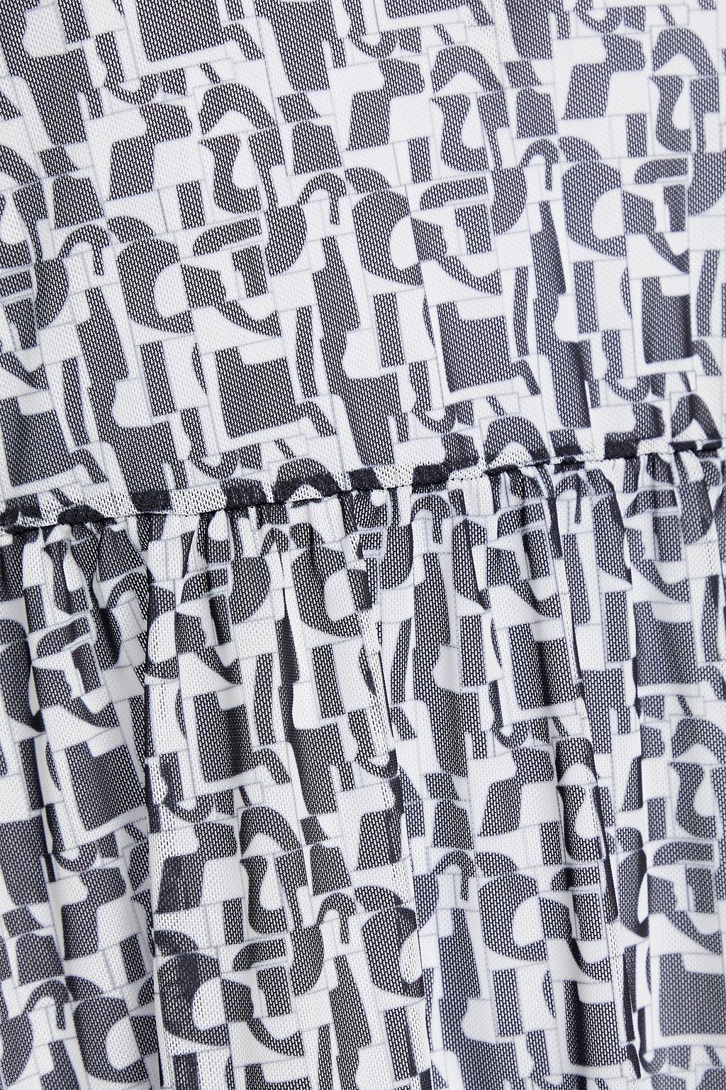 BAUM UND PFERDGARTEN Jocelyn gathered printed stretch-mesh midi dress