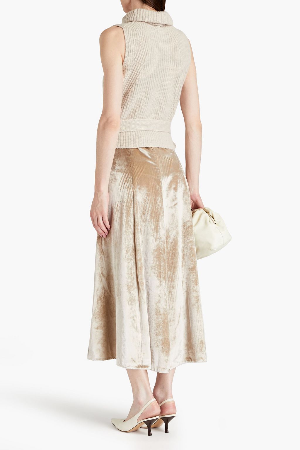 VINCE. Ribbed wool and cashmere-blend turtleneck vest