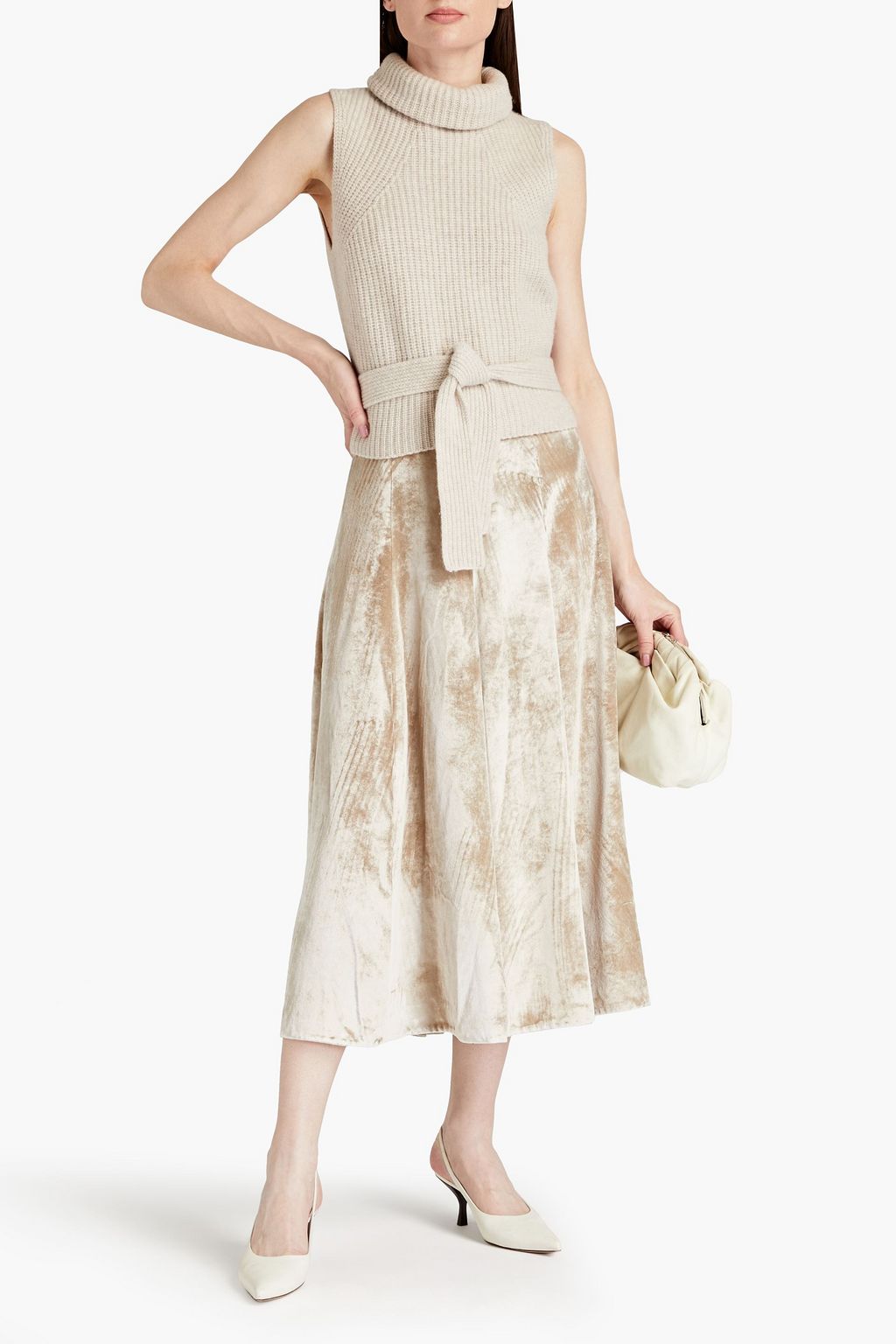 VINCE. Ribbed wool and cashmere-blend turtleneck vest