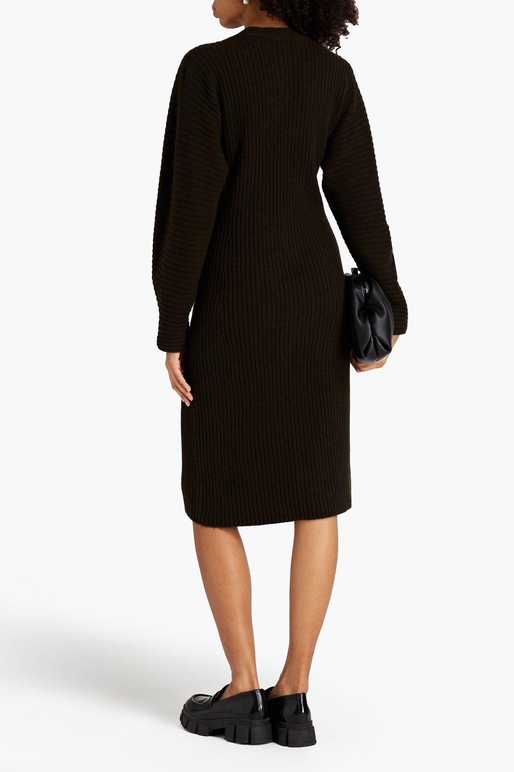 VINCE. Kleid aus einer gerippten Wollmischung