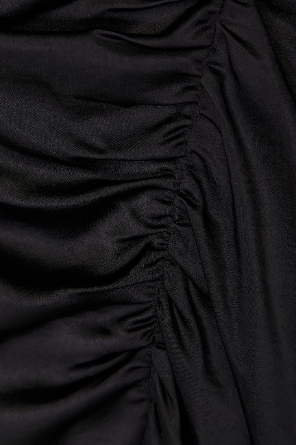 A.L.C. Asymmetric ruched satin-crepe mini dress