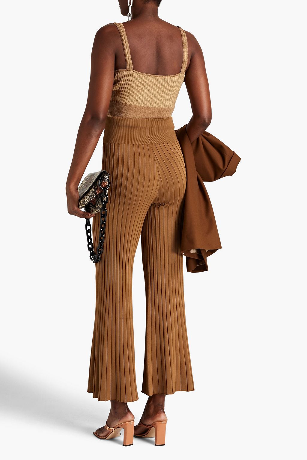 A.L.C. Astrid ribbed-knit flared pants
