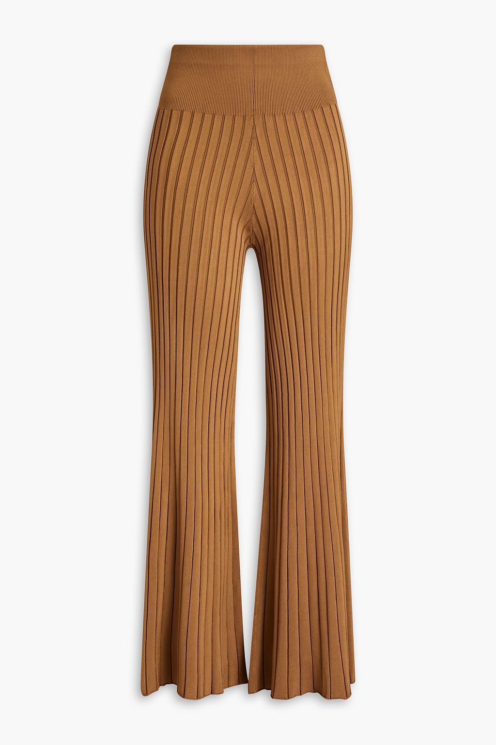 Astrid ribbed-knit flared pants