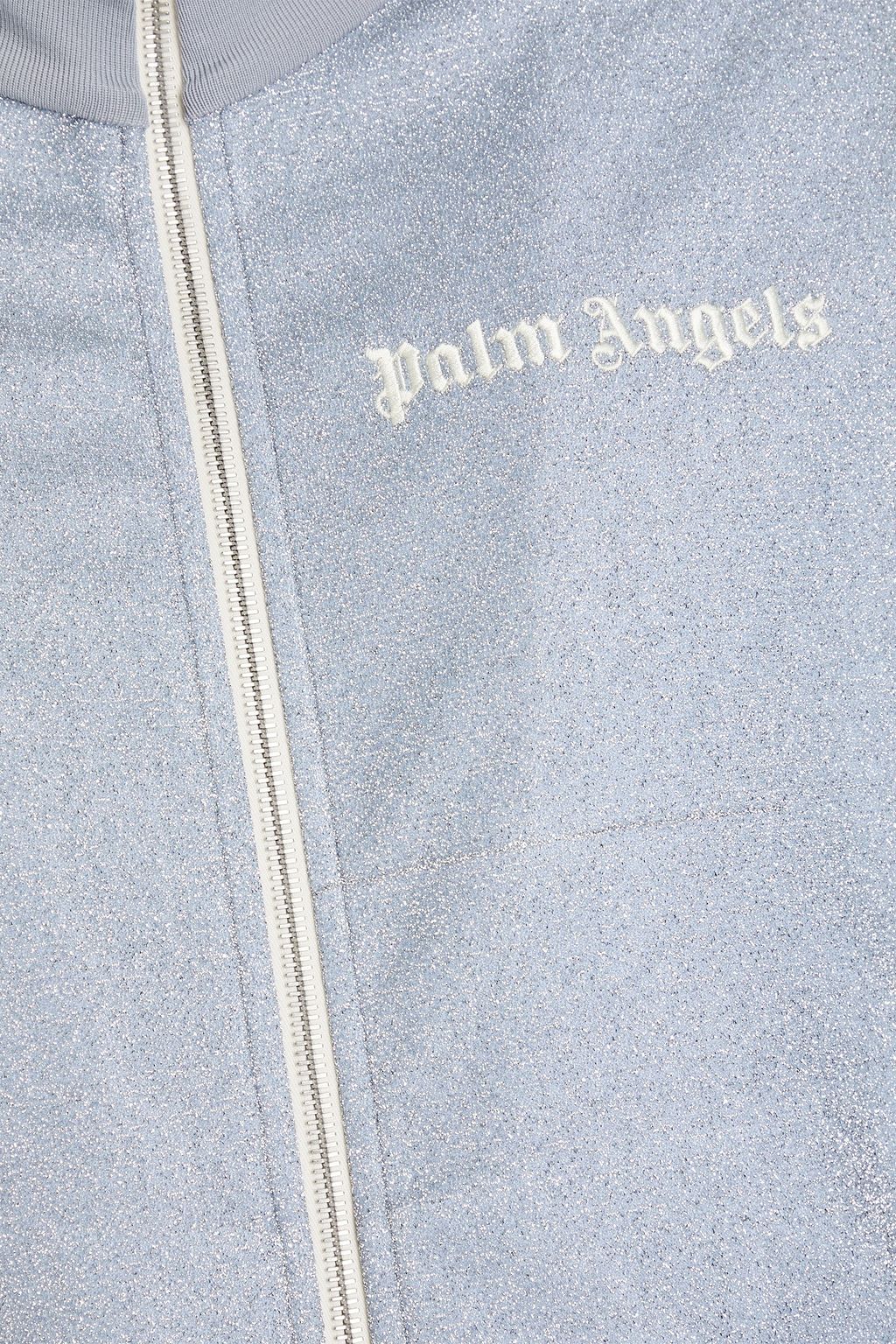 PALM ANGELS Trainingsjacke aus Stretch-Strick mit Metallic-Effekt