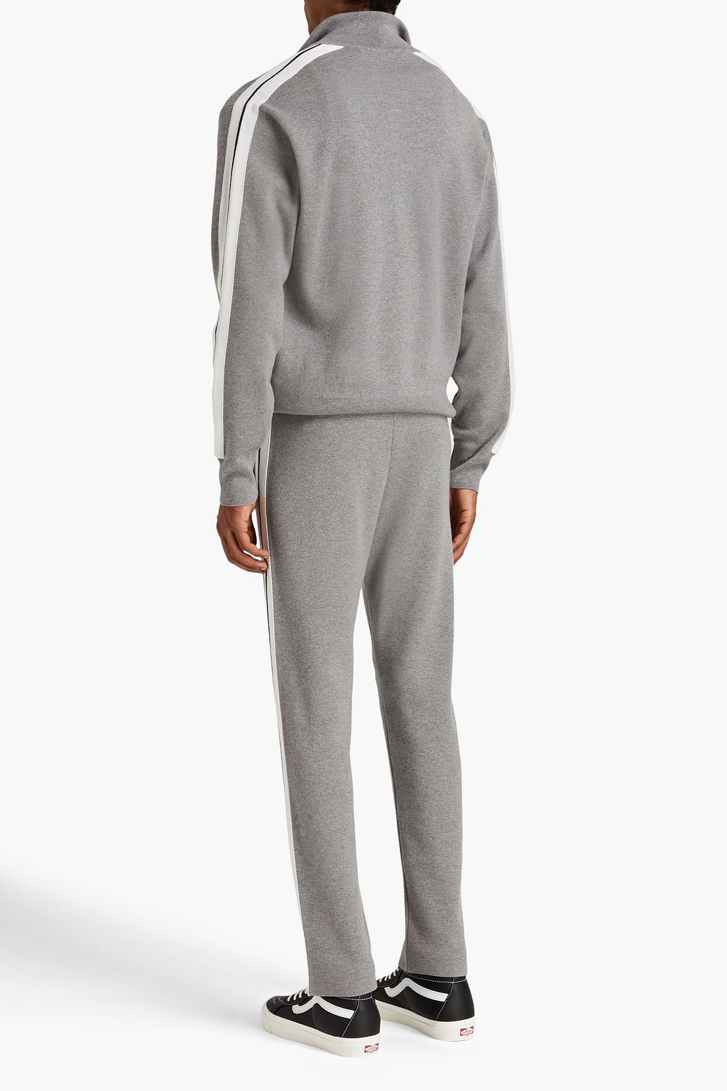 PALM ANGELS Striped cashmere track pants