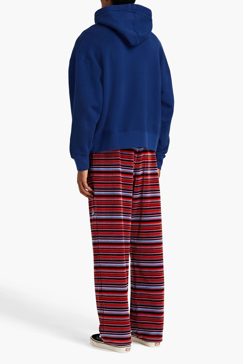 PALM ANGELS Appliquéd printed French cotton-terry hoodie