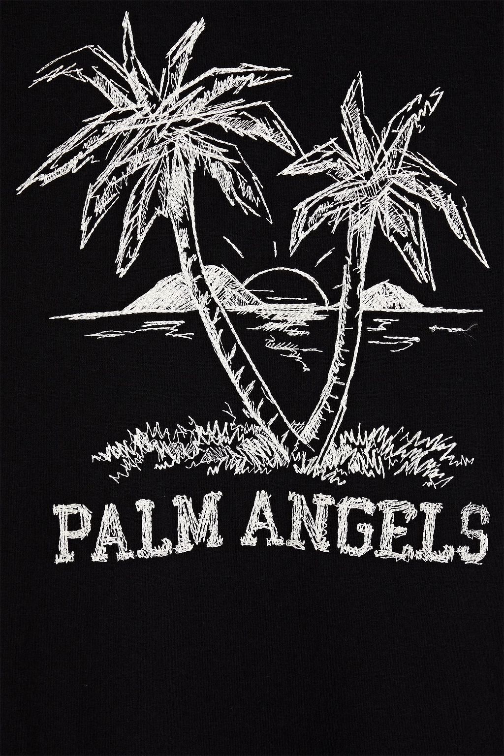 PALM ANGELS Embroidered cotton-jersey T-shirt