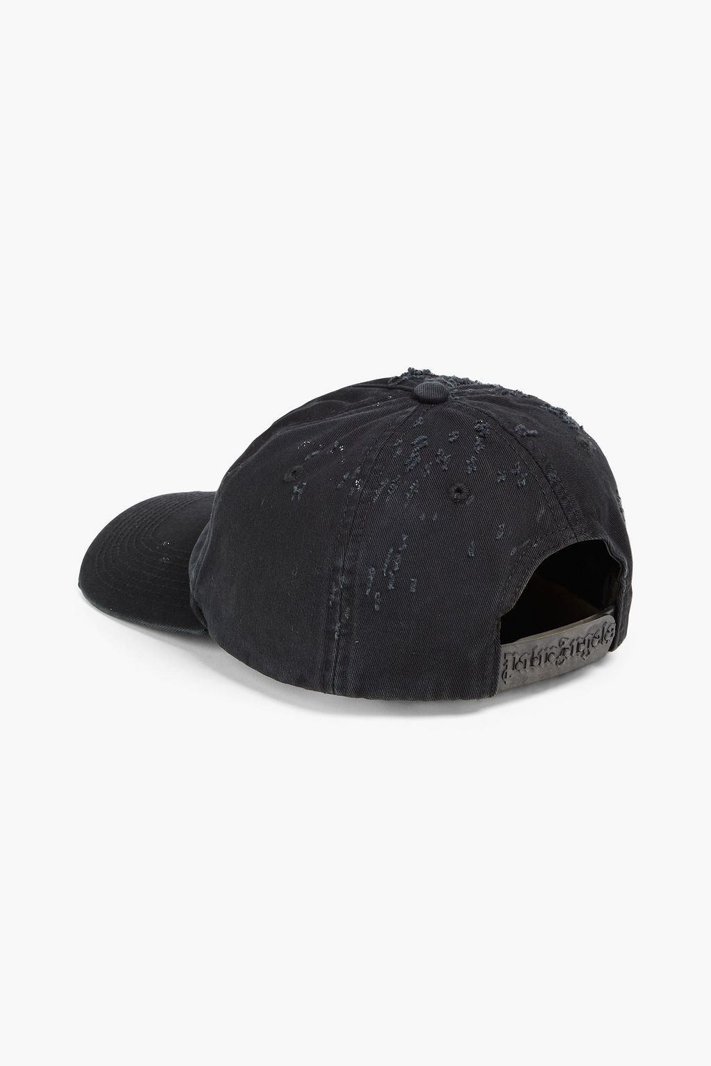 PALM ANGELS Distressed glittered twill baseball cap