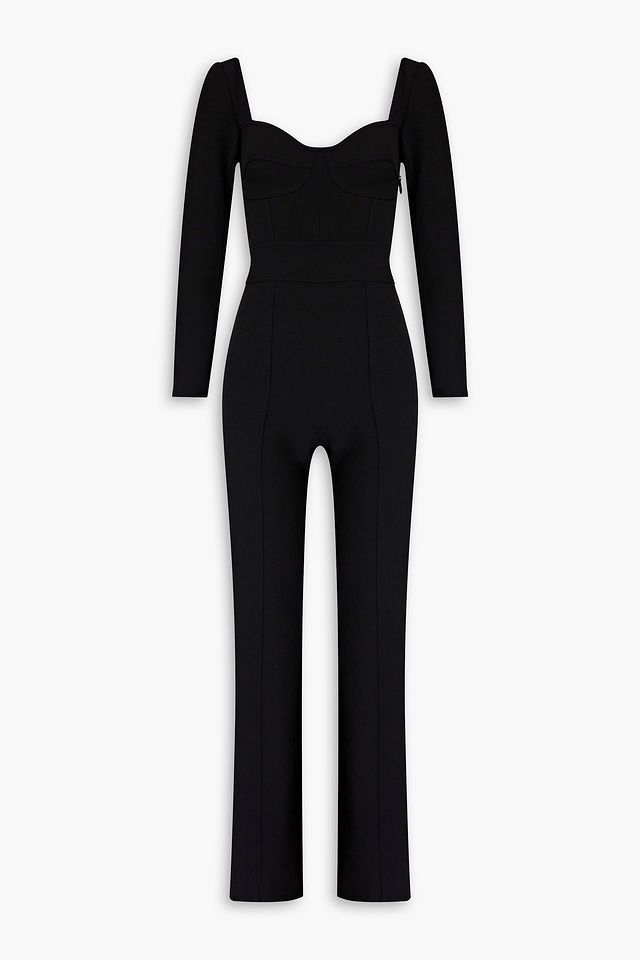 Jole cutout stretch-crepe jumpsuit