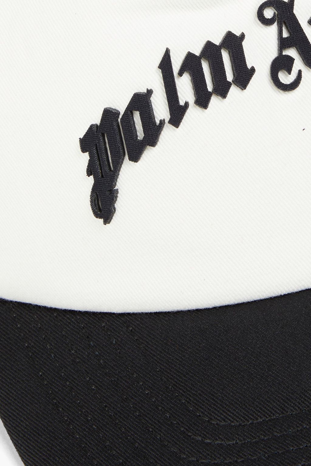 PALM ANGELS Appliquéd twill and mesh baseball cap
