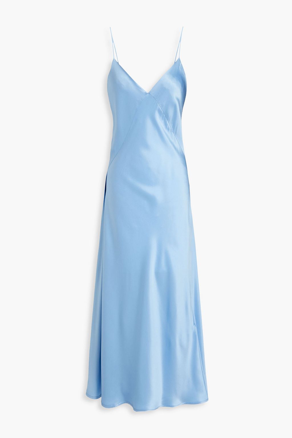 VICTORIA BECKHAM Silk-satin crepe midi slip dress | THE OUTNET