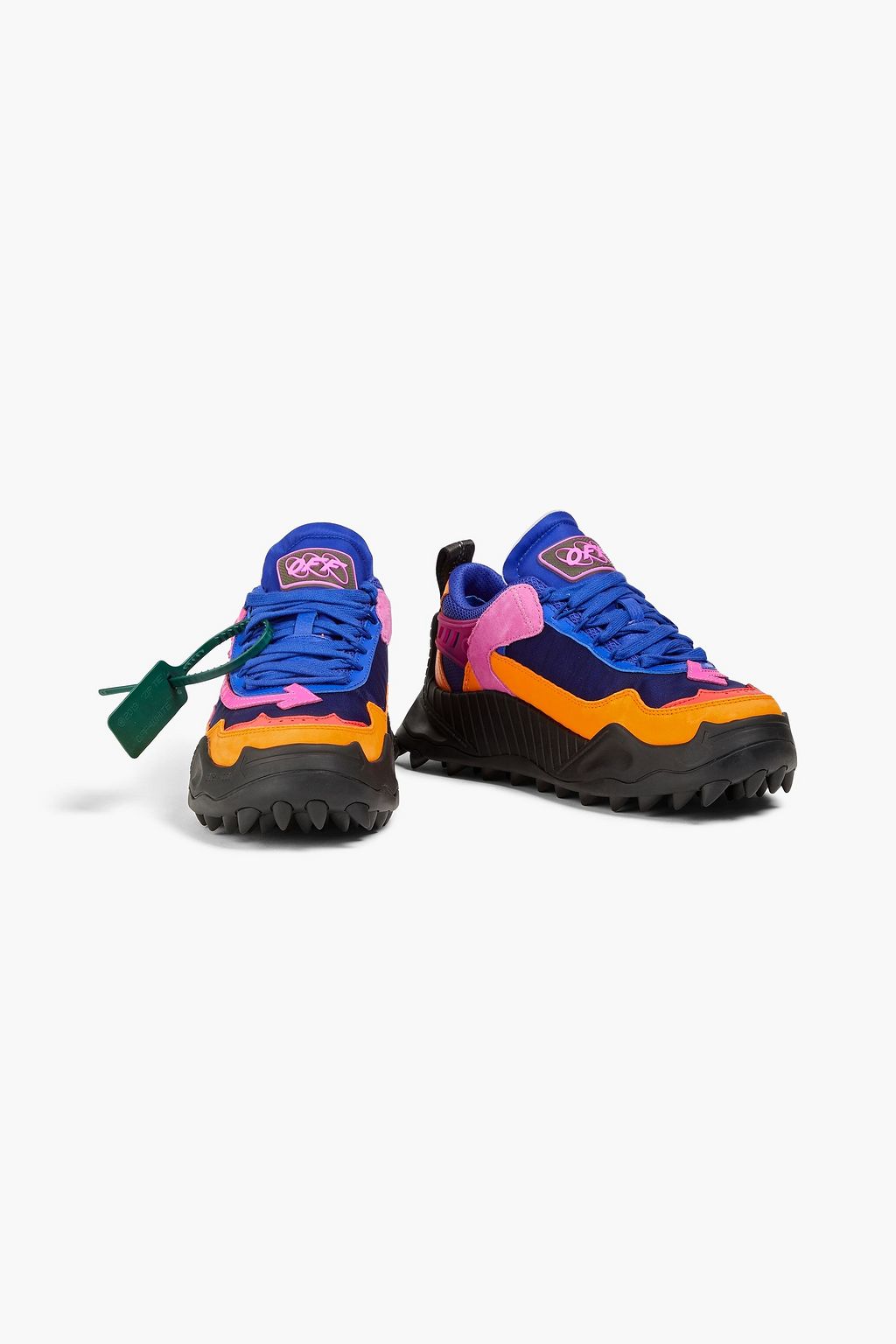 OFF-WHITE™ Odsy-1000 two-tone mesh and leather sneakers