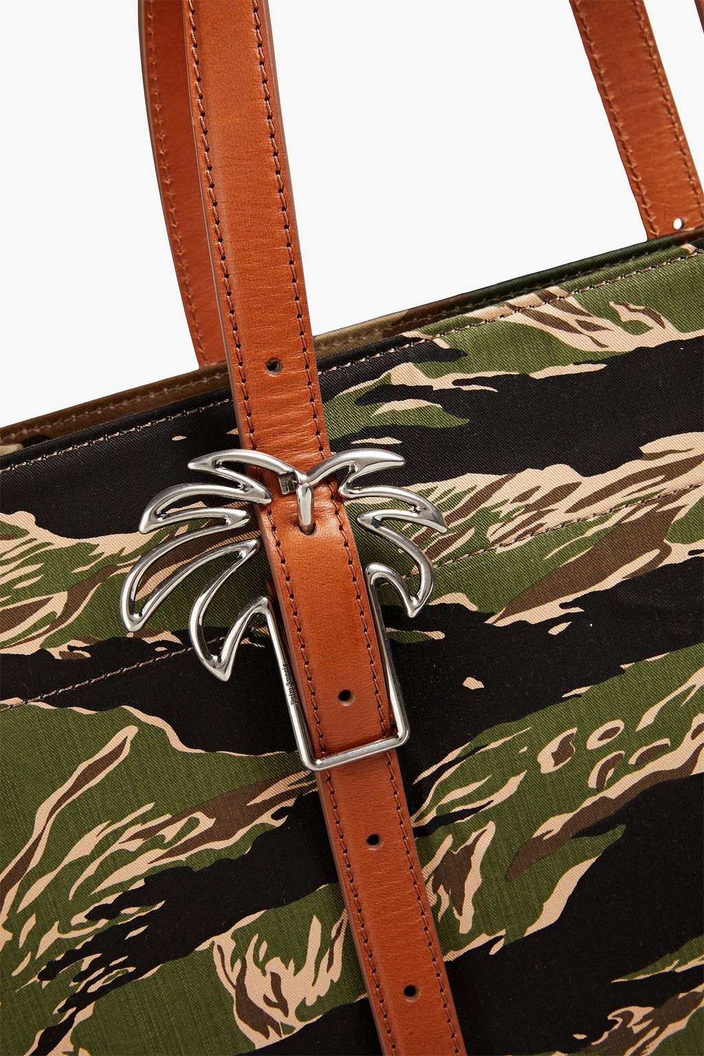 PALM ANGELS Camouflage-print denim tote