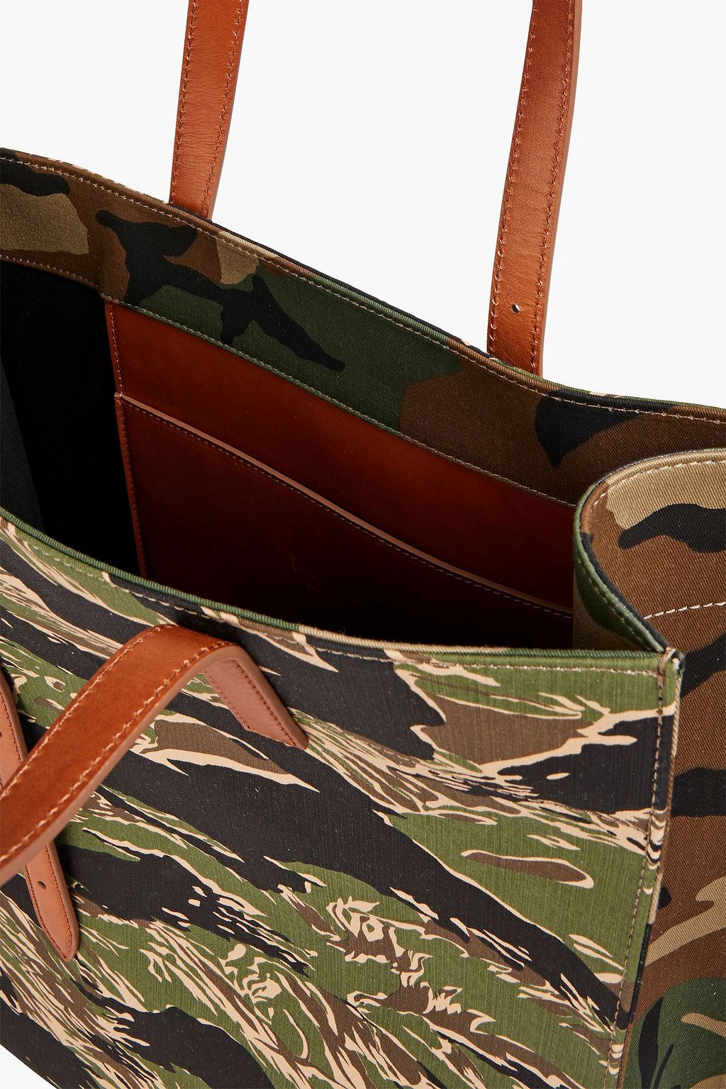 PALM ANGELS Camouflage-print denim tote