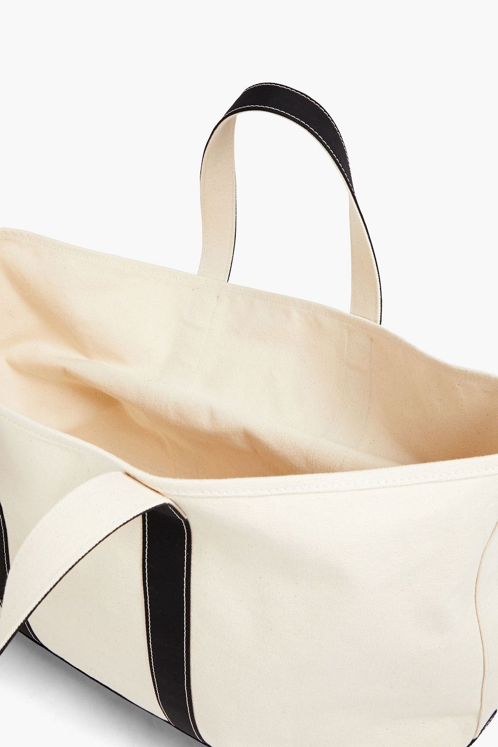 PALM ANGELS Pebbled-leather and canvas tote