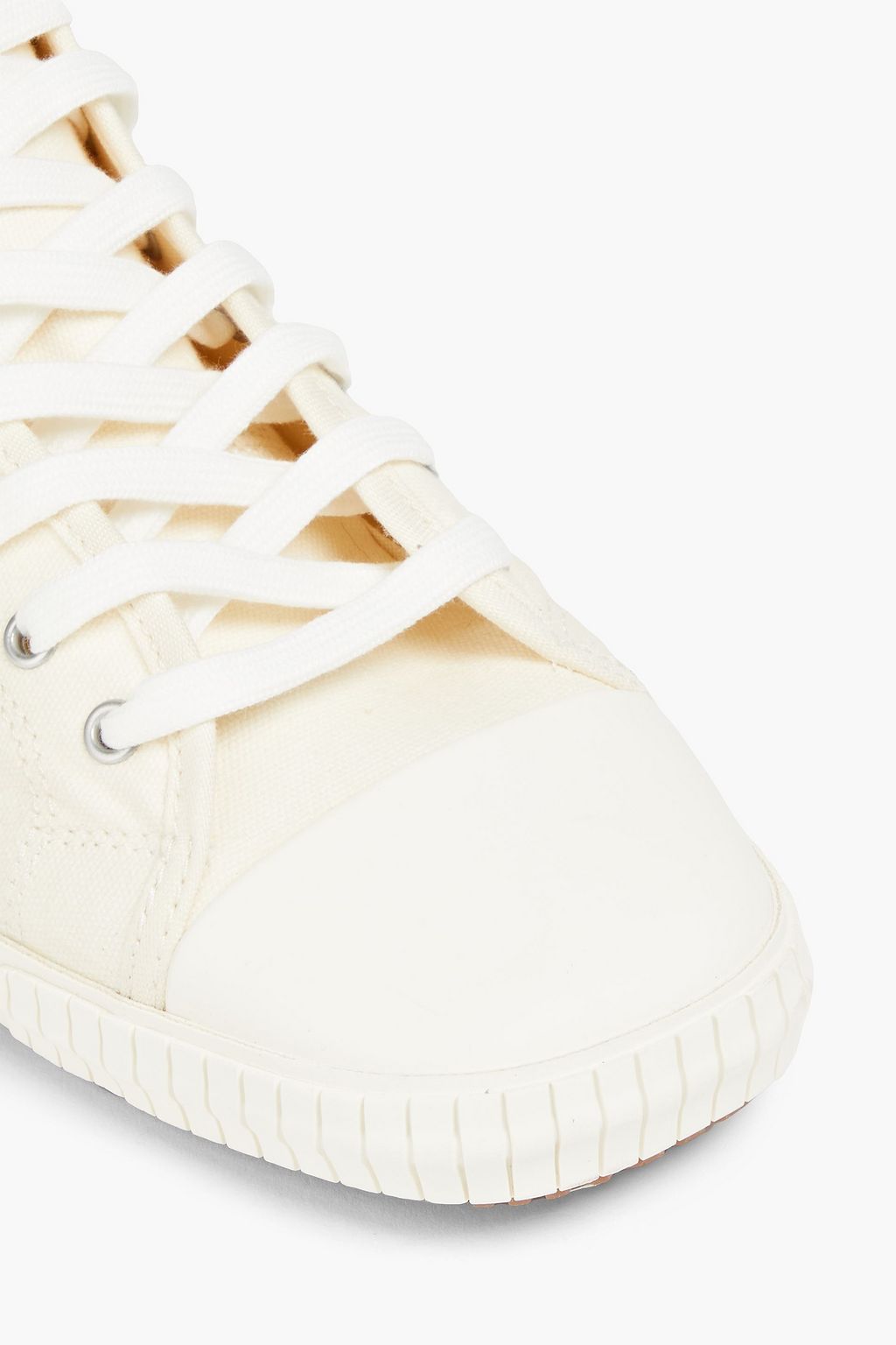 PALM ANGELS Vulcanized embroidered canvas high-top sneakers