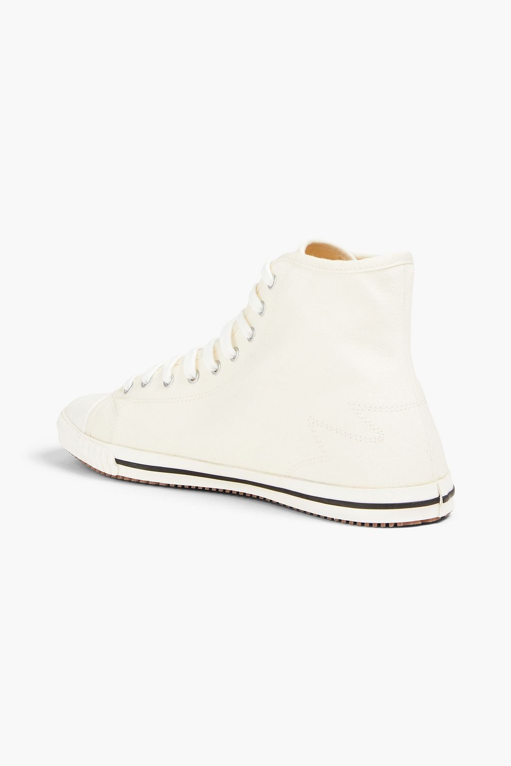 PALM ANGELS Vulcanized embroidered canvas high-top sneakers