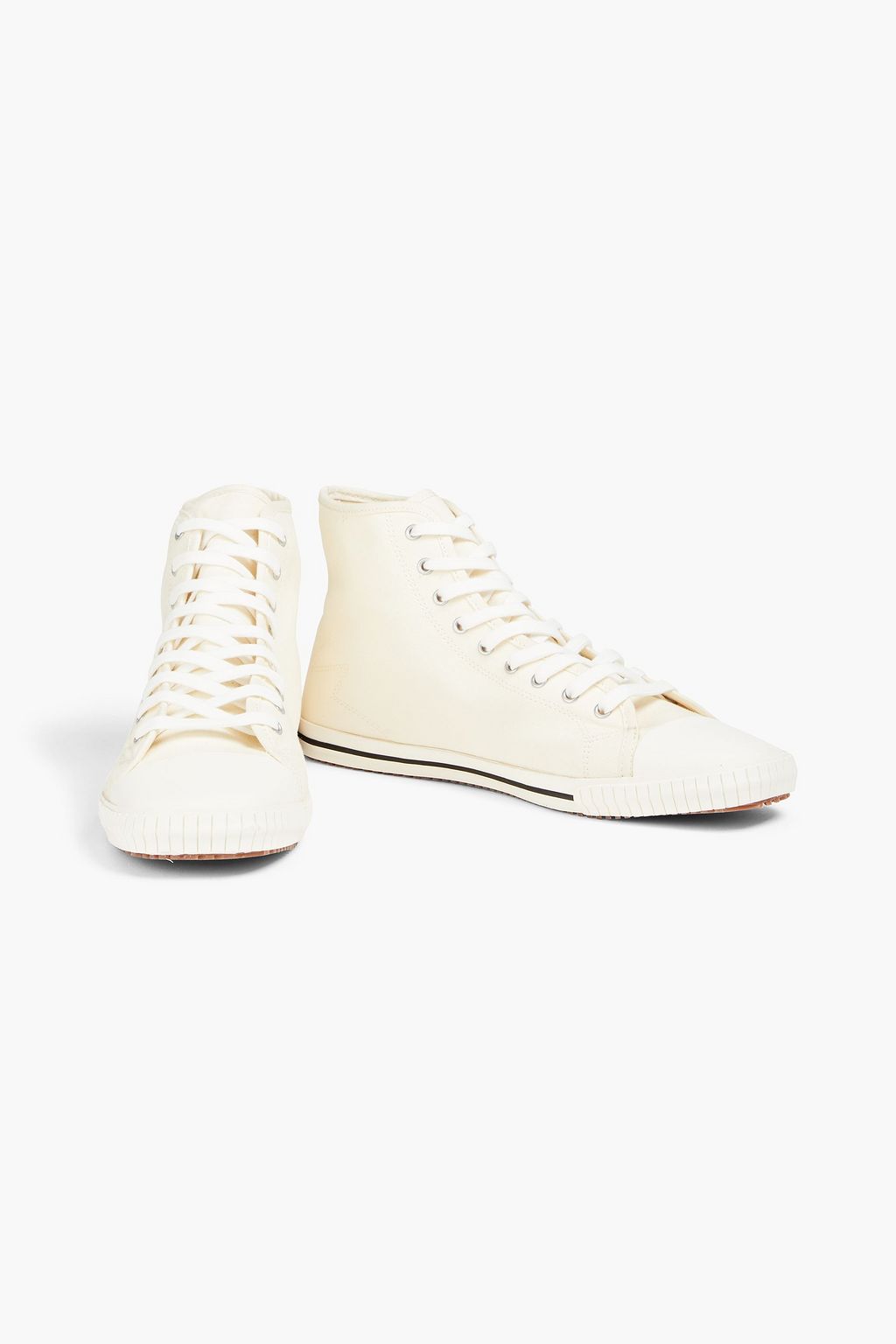 PALM ANGELS Vulcanized embroidered canvas high-top sneakers