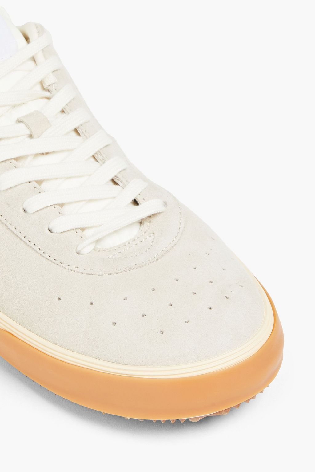 PALM ANGELS New Vulcanized printed leather and suede sneakers
