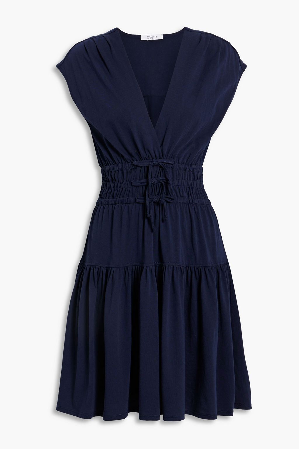 DEREK LAM 10 CROSBY Shirred cotton jersey mini dress THE OUTNET
