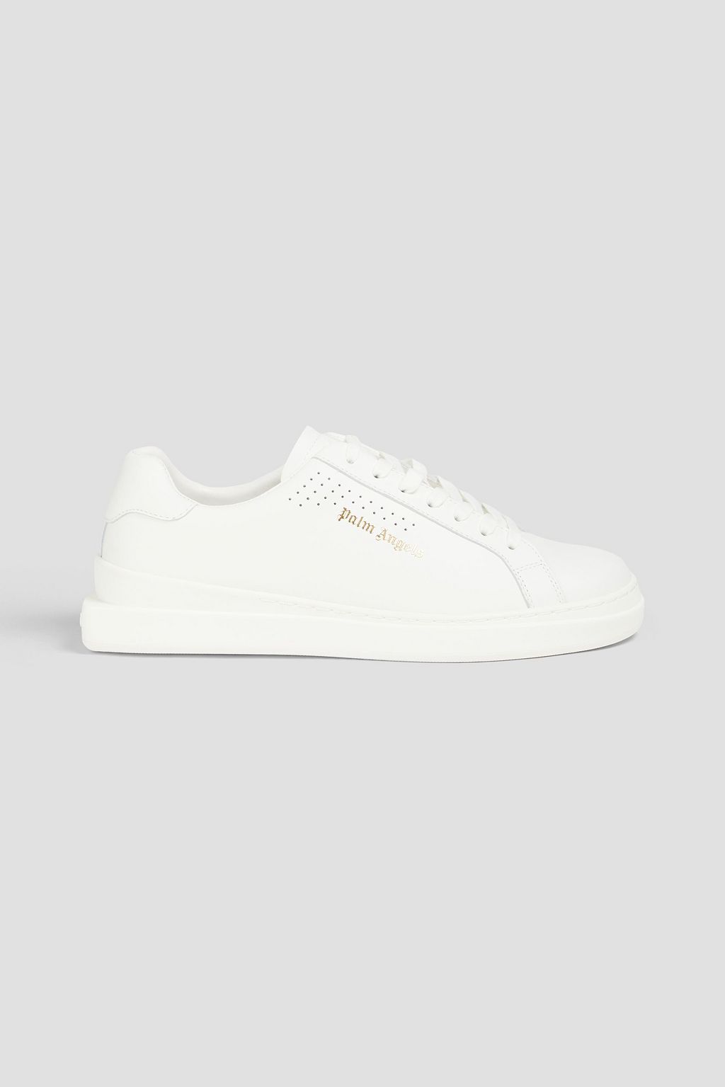 PALM ANGELS Palm Two perforated leather sneakers | THE OUTNET