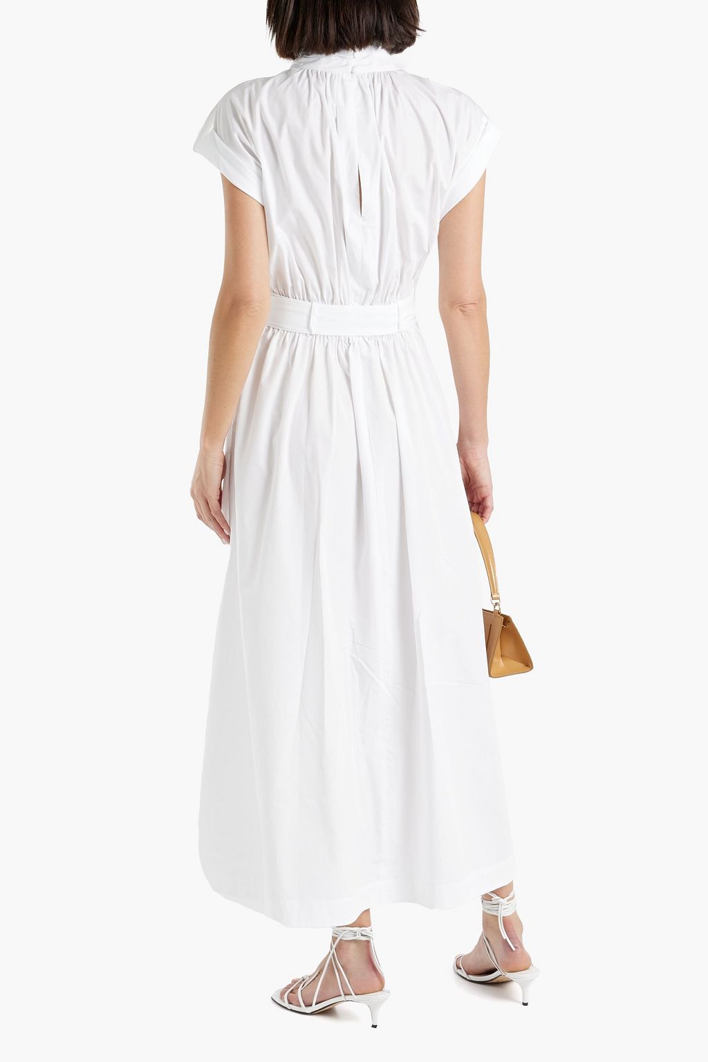 DEREK LAM 10 CROSBY Celeste wrap-effect gathered cotton-poplin dress