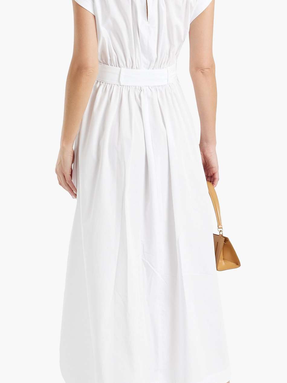 celeste wrap-effect cutout cotton-poplin maxi dress