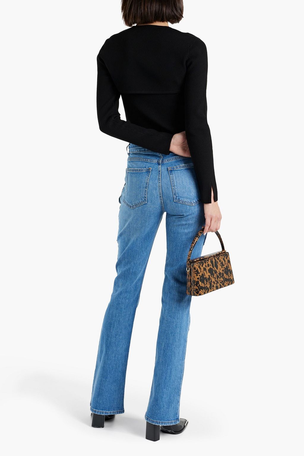 DEREK LAM 10 CROSBY Nessa convertible ribbed-knit top